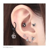 軟骨ピアスアンテナヘリックス 蝶バタフライ サージカルステンレス | ボディピアス専門店凛RIN | 詳細画像6 