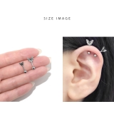 軟骨ピアスアンテナヘリックス 蝶バタフライ サージカルステンレス | ボディピアス専門店凛RIN | 詳細画像7 