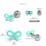 軟骨ピアス リボン小さめかわいい オシャレカラフルストレートバーベル | ボディピアス専門店凛RIN | 詳細画像13 