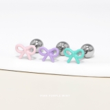 軟骨ピアス リボン小さめかわいい オシャレカラフルストレートバーベル | ボディピアス専門店凛RIN | 詳細画像3 