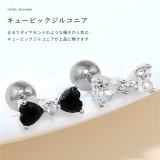 軟骨ピアスリボン ジュエルキュービックジルコニア キラキラかわいいストレートバー… | ボディピアス専門店凛RIN | 詳細画像3