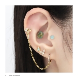 軟骨ピアスハートはーと カボションかわいい アクリルストレートバーベル | ボディピアス専門店凛RIN | 詳細画像6 