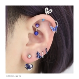 軟骨ピアスハートはーと カボションかわいい アクリルストレートバーベル | ボディピアス専門店凛RIN | 詳細画像8 