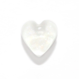 ホワイト | 軟骨ピアスハートはーと カボションかわいい アクリルストレートバーベル | ボディピアス専門店凛RIN