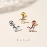 軟骨ピアス 蝶々バタフライ小さめ ジュエルキュービックジルコニア | ボディピアス専門店凛RIN | 詳細画像2 