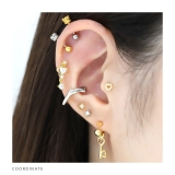 軟骨ピアス はーとリボン かわいい小さめミニピアス | ボディピアス専門店凛RIN | 詳細画像6