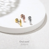 軟骨ピアス 楕円形オーバルシンプルきれい大人カワイイオフィス ボディピアス | ボディピアス専門店凛RIN | 詳細画像2