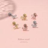軟骨ピアス リボン小さめかわいい華奢シルバーゴールドピンク ボディピアス | ボディピアス専門店凛RIN | 詳細画像2