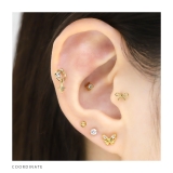 軟骨ピアス リボン小さめかわいい華奢シルバーゴールドピンク ボディピアス | ボディピアス専門店凛RIN | 詳細画像5