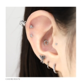 軟骨ピアス ジュエル3連上品フェミニンキュービックジルコニアストレートバーベルボ… | ボディピアス専門店凛RIN | 詳細画像5