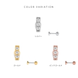 軟骨ピアス ジュエル3連上品フェミニンキュービックジルコニアストレートバーベルボ… | ボディピアス専門店凛RIN | 詳細画像8