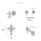 軟骨ピアス ジュエル十字架 クロス | ボディピアス専門店凛RIN | 詳細画像9 