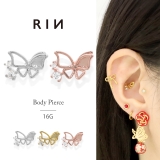 軟骨ピアス 蝶々ちょうちょバタフライジュエルキュービックジルコニア ボディピアス | ボディピアス専門店凛RIN | 詳細画像1 