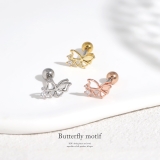 軟骨ピアス 蝶々ちょうちょバタフライジュエルキュービックジルコニア ボディピアス | ボディピアス専門店凛RIN | 詳細画像2 