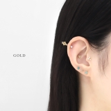 軟骨ピアス フラワー三つ葉キュービックジルコニアキラキラかわいい ボディピアス | ボディピアス専門店凛RIN | 詳細画像4