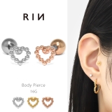 軟骨ピアス ハートシンプル大人カワイイかわいいミニピアス小さめ ボディピアス | ボディピアス専門店凛RIN | 詳細画像1 