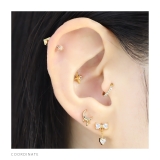 軟骨ピアス スター星スタッズクール甘辛かわいいかっこいい ボディピアス | ボディピアス専門店凛RIN | 詳細画像5 