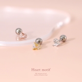 軟骨ピアス ハートかわいいジュエルキュービックジルコニア小ぶり ボディピアス | ボディピアス専門店凛RIN | 詳細画像2 
