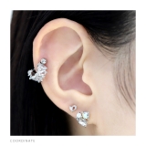 軟骨ピアス ハートかわいいジュエルキュービックジルコニア小ぶり ボディピアス | ボディピアス専門店凛RIN | 詳細画像5 