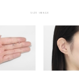 軟骨ピアス ハートかわいいジュエルキュービックジルコニア小ぶり ボディピアス | ボディピアス専門店凛RIN | 詳細画像7 