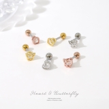 軟骨ピアス バタフライハート蝶ジュエルキラキラかわいい ボディピアス | ボディピアス専門店凛RIN | 詳細画像2