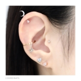 軟骨ピアス バタフライハート蝶ジュエルキラキラかわいい ボディピアス | ボディピアス専門店凛RIN | 詳細画像7