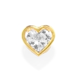 ハート・ゴールド | 軟骨ピアス バタフライハート蝶ジュエルキラキラかわいい ボディピアス | ボディピアス専門店凛RIN