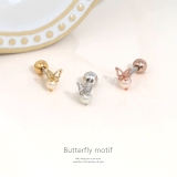 軟骨ピアス 蝶バタフライちょうちょパール小さめ大人カワイイ ボディピアス | ボディピアス専門店凛RIN | 詳細画像2