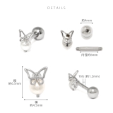 軟骨ピアス 蝶バタフライちょうちょパール小さめ大人カワイイ ボディピアス | ボディピアス専門店凛RIN | 詳細画像9