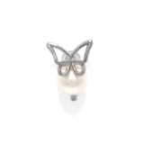 シルバー | 軟骨ピアス 蝶バタフライちょうちょパール小さめ大人カワイイ ボディピアス | ボディピアス専門店凛RIN