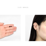 軟骨ピアス 蝶ハート黒バタフライちょうちょブラックかわいい ボディピアス | ボディピアス専門店凛RIN | 詳細画像7 