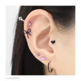 軟骨ピアス ハートミニ小さめカワイイかわいいはーとミニサイズ ボディピアス | ボディピアス専門店凛RIN | 詳細画像8 