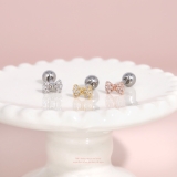 軟骨ピアス リボンミニ小さめバレエコアかわいいジュエルキュービックジルコニア ボ… | ボディピアス専門店凛RIN | 詳細画像2 