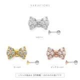 軟骨ピアス リボンミニ小さめバレエコアかわいいジュエルキュービックジルコニア ボ… | ボディピアス専門店凛RIN | 詳細画像8 
