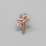 ピンクゴールド | 軟骨ピアス クロス十字架ジュエルシンプルスタイリッシュ個性的 ボディピアス | ボディピアス専門店凛RIN