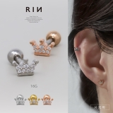 軟骨ピアス 王冠クラウンティアラジュエルシンプルミニ小さめ ボディピアス | ボディピアス専門店凛RIN | 詳細画像1
