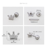 軟骨ピアス 王冠クラウンティアラジュエルシンプルミニ小さめ ボディピアス | ボディピアス専門店凛RIN | 詳細画像9
