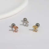 軟骨ピアス イチョウ葉リーフ植物秋ジュエルキュービックジルコニア ボディピアス | ボディピアス専門店凛RIN | 詳細画像2