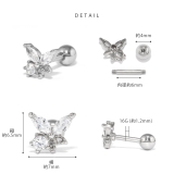 ボディピアス軟骨ピアス ピアス蝶 ジュエル | ボディピアス専門店凛RIN | 詳細画像9 