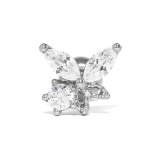 シルバー | ボディピアス軟骨ピアス ピアス蝶 ジュエル | ボディピアス専門店凛RIN