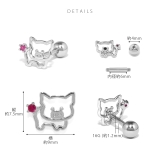 軟骨ピアス ブタぶた動物アニマル豚かわいいジュエル ボディピアス | ボディピアス専門店凛RIN | 詳細画像9 