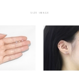 軟骨ピアス 花三つ葉キュービックジルコニアジュエルかわいいキラキラ ボディピアス | ボディピアス専門店凛RIN | 詳細画像7 