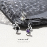 軟骨ピアス 蛇スネークとぐろ ジュエルキュービックジルコニア | ボディピアス専門店凛RIN | 詳細画像2