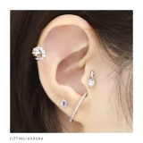 軟骨ピアス 蛇スネークとぐろ ジュエルキュービックジルコニア | ボディピアス専門店凛RIN | 詳細画像5