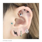 軟骨ピアスキャッチレスへび ヘビスネーク ワンタッチオールサージカルステンレス金… | ボディピアス専門店凛RIN | 詳細画像6