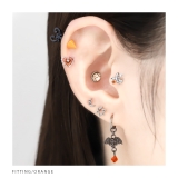 軟骨ピアス はーとクモの巣蜘蛛 スパイダーかわいいハロウィン | ボディピアス専門店凛RIN | 詳細画像4 