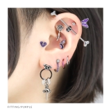 軟骨ピアス はーとクモの巣蜘蛛 スパイダーかわいいハロウィン | ボディピアス専門店凛RIN | 詳細画像7 