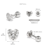 軟骨ピアス はーときらきら かわいいジュエルキュービックジルコニアストレートバー… | ボディピアス専門店凛RIN | 詳細画像9