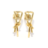 ゴールド | ピアス シンプルノット結び目ひねり 金属アレルギーニッケルフリー18Kコーティン… | ボディピアス専門店凛RIN