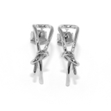 シルバー | ピアス シンプルノット結び目ひねり 金属アレルギーニッケルフリー18Kコーティン… | ボディピアス専門店凛RIN